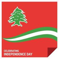 vecteur de conception de la fête de l'indépendance du liban