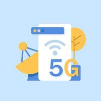 Illustration vectorielle de la technologie sans fil réseau 5g vecteur