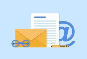 e-mail et messagerie, campagne de marketing par e-mail vecteur