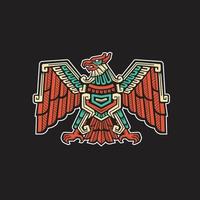 vecteur dessiné à la main aigle aztèque