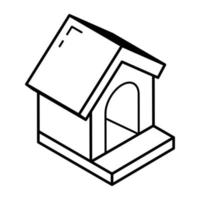 icône de la conception de la ligne de cabane vecteur