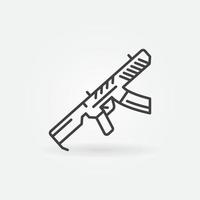 icône ou symbole de ligne de concept de vecteur de fusil de chasse