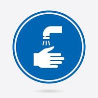 lavage des mains - icône vectorielle. illustration isolé. pictogramme simplifié. vecteur
