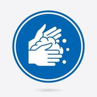 lavage des mains - icône vectorielle. illustration isolé. pictogramme simplifié. vecteur