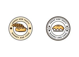 concept de conception de logo de pain frais et de boulangerie. logo boulangerie croissant vecteur