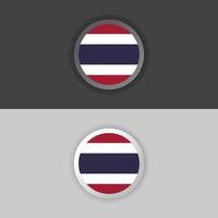 illustration du modèle de drapeau de la thaïlande vecteur