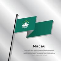 illustration du modèle de drapeau de macao vecteur