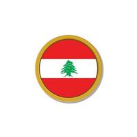illustration du modèle de drapeau du liban vecteur