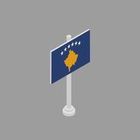 illustration du modèle de drapeau du kosova vecteur