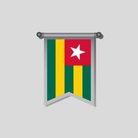 illustration du modèle de drapeau togo vecteur