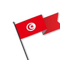 illustration du modèle de drapeau tunisien vecteur