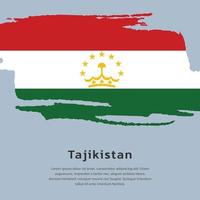 illustration du modèle de drapeau du tadjikistan vecteur