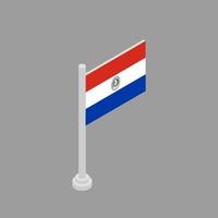 illustration du modèle de drapeau du paraguay vecteur