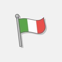 illustration du modèle de drapeau italien vecteur