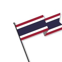 illustration du modèle de drapeau de la thaïlande vecteur