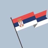 illustration du modèle de drapeau de la serbie vecteur