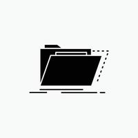 archive. catalogue. annuaire. des dossiers. icône de glyphe de dossier. illustration vectorielle isolée vecteur