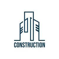 esquisser la conception vectorielle du logo de l'entreprise de construction immobilière vecteur