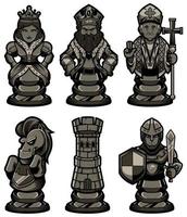 jeu d'échecs noir 2 vecteur