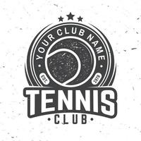 club de tennis. illustration vectorielle. vecteur