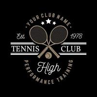 club de tennis. illustration vectorielle. vecteur