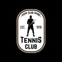 club de tennis. illustration vectorielle. vecteur