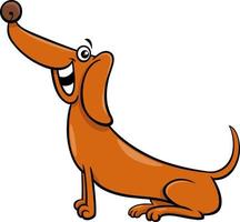personnage animal de dessin animé chien teckel de race pure vecteur