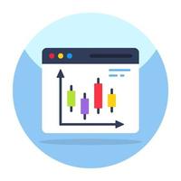 icône de conception colorée d'analyse de données en ligne vecteur