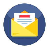 icône de conception unique de courrier vecteur