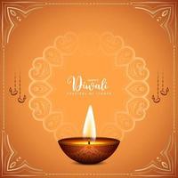 joyeux diwali festival hindou traditionnel conception de fond culturel vecteur