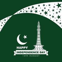 vecteur de conception de la fête de l'indépendance du pakistan