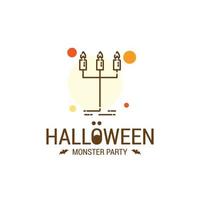 design joyeux halloween avec typographie et fond blanc vecteur