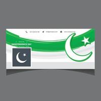 pakistan independnce day vecteur de conception de couverture de médias sociaux