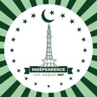 vecteur de conception de la fête de l'indépendance du pakistan