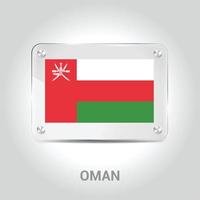 vecteur de conception de drapeau oman