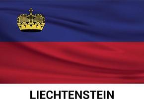 vecteur de conception de drapeaux liechtenstien