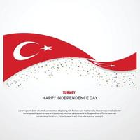 fond de fête de l'indépendance de la turquie vecteur