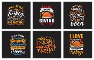 conception d'impression de t shirt vecteur typographie thanksgiving day