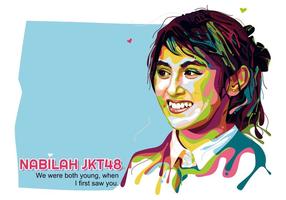 Nabilah jkt48 - popart portrait vecteur