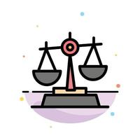 gdpr justice law balance résumé modèle d'icône de couleur plate vecteur