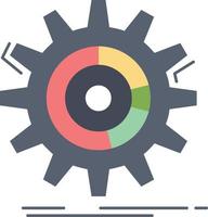 réglage de la progression du processus de gestion des données vecteur d'icône de couleur plate