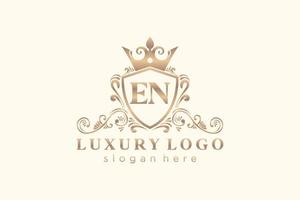 modèle de logo de luxe royal en lettre initiale en art vectoriel pour restaurant, royauté, boutique, café, hôtel, héraldique, bijoux, mode et autres illustrations vectorielles.