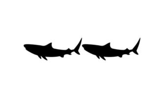 silhouette de requin pour logo, pictogramme, site Web, illustration d'art, infographie ou élément de conception graphique. illustration vectorielle vecteur