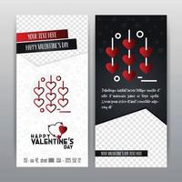 modèle d'affiche d'amour saint valentin place pour les images et l'illustration vectorielle de texte vecteur