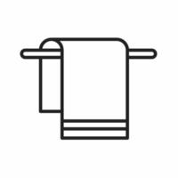 icône de style de contour de serviette vecteur