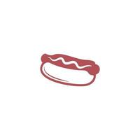 illustration de conception de logo icône hot dog vecteur