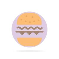 burger nourriture manger canada abstrait cercle fond plat couleur icône vecteur
