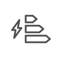 contour d'icône d'économie d'énergie et vecteur linéaire.