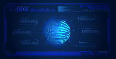 fond décran de technologie hud moderne vecteur