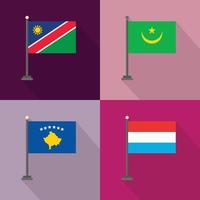 vecteur de conception de drapeaux de pays du monde